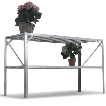 Växthusbord 126x50x75 cm - Inredning & dekor - Trädgårdsdekoration - Utomhuskrukor - Planteringsbord