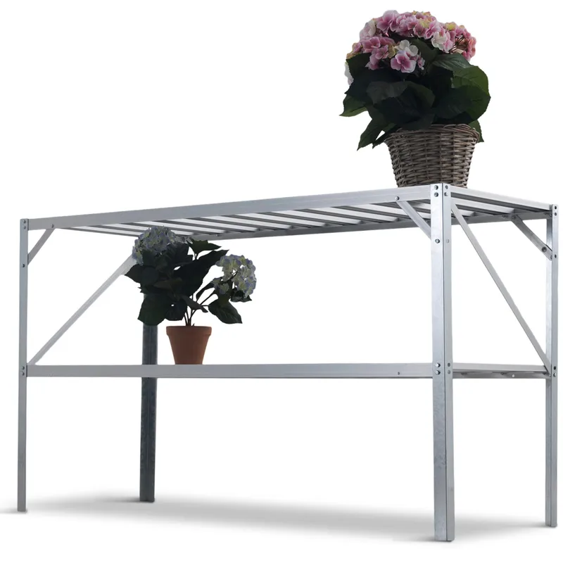 Växthusbord 126x50x75 cm - Utemöbler - Övrigt utemöbler - Tillbehör - Övriga trädgårdstillbehör