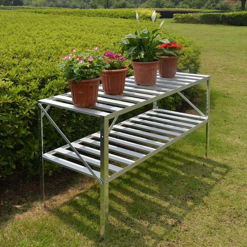 Växthusbord 126x50x75 cm - Utemöbler - Övrigt utemöbler - Tillbehör - Övriga trädgårdstillbehör
