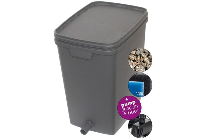 Velda Dammfilter 35 L med pump 2000 L 146039 - Filter för dammar - Övriga trädgårdstillbehör