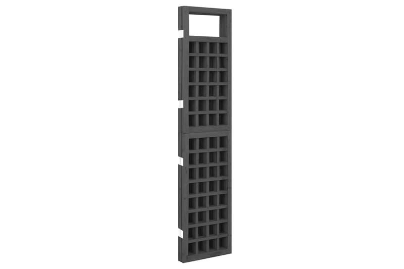 Rumsavdelare/Spaljé 4 paneler massiv gran svart 161x180 cm - Svart - Utemöbler - Övrigt utemöbler - Tillbehör - Övriga trädgårdstillbehör