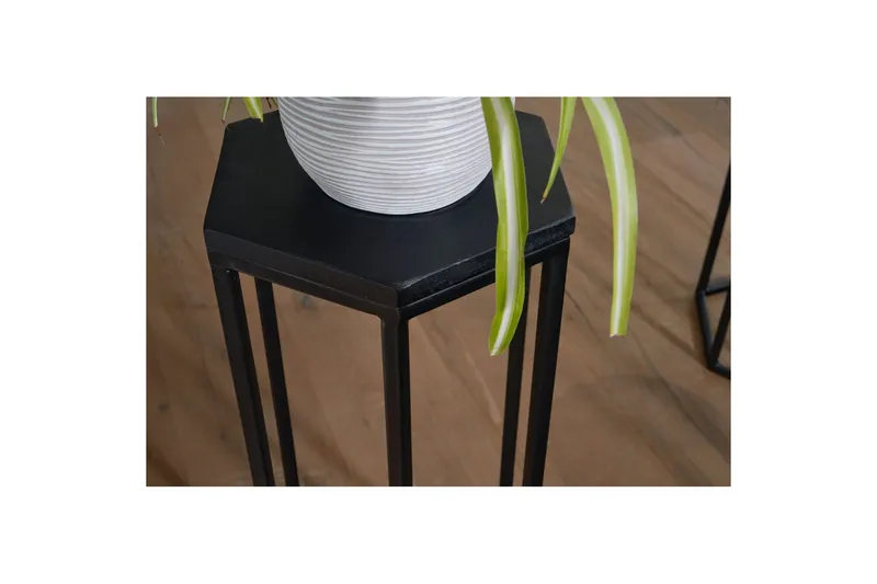 Satsbord Wohnling Set om 3 massiva träblombord Industriell - Utemöbler - Övrigt utemöbler - Tillbehör - Hylla utomhus