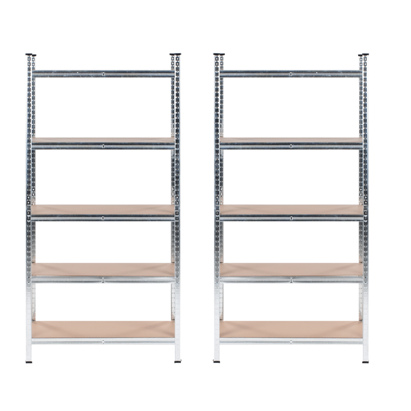 Set med 2 Garagehyllor Xitta 75 cm - Silver/Brun - Utemöbler - Övrigt utemöbler - Tillbehör - Hylla utomhus