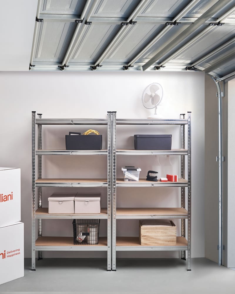 Set med 2 Garagehyllor Xitta 75 cm - Silver/Brun - Utemöbler - Övrigt utemöbler - Tillbehör - Hylla utomhus