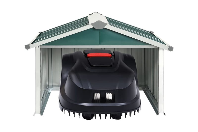 Skjul för robotgräsklippare 92x97x63 cm galvaniserat stål gr - Grön - Utemöbler - Övrigt utemöbler - Tillbehör - Övriga trädgårdstillbehör