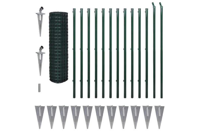 Eurofence stål 25x1,7 m grön - Grön - Utemöbler - Övrigt utemöbler - Tillbehör - Staket & grindar