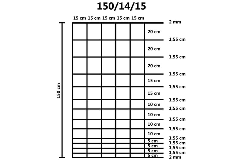 Fårstängsel galvaniserat stål 50 m 150 cm silver - Silver - Utemöbler - Övrigt utemöbler - Tillbehör - Staket & grindar