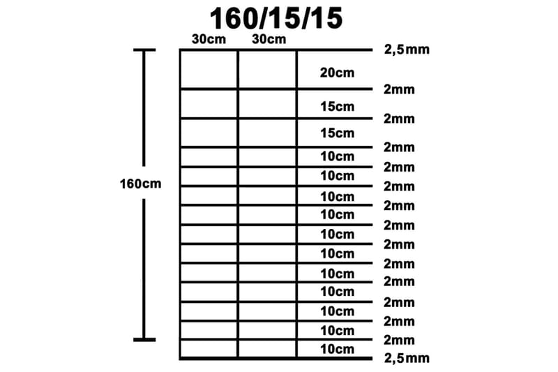 Fårstängsel galvaniserat stål silver 50x1,6 m - Silver - Utemöbler - Övrigt utemöbler - Tillbehör - Staket & grindar