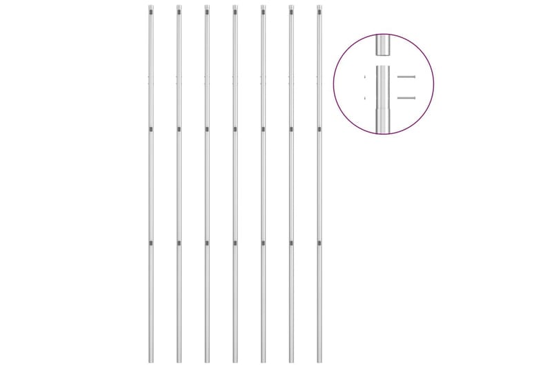 Flätverksstängsel med stolpar galvaniserat stål 15x1,5 m sil - Silver - Utemöbler - Övrigt utemöbler - Tillbehör - Staket & grindar