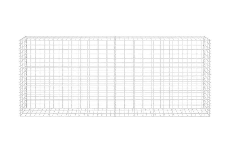 Gabion galvaniserat stål 85x30x200 cm - Silver - Utemöbler - Övrigt utemöbler - Tillbehör - Staket & grindar