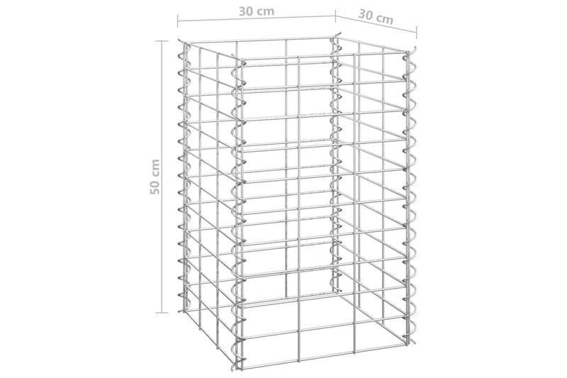 Gabioner 16 st 30x30x50/100/150/200 cm järn - Silver - Staket & grindar