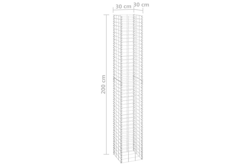 Gabioner 16 st 30x30x50/100/150/200 cm järn - Silver - Staket & grindar