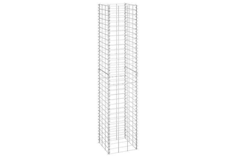 Gabioner 3 st 30x30x150 cm järn - Silver - Utemöbler - Övrigt utemöbler - Tillbehör - Staket & grindar