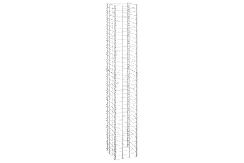 Gabioner 3 st 30x30x200 cm järn - Silver - Utemöbler - Övrigt utemöbler - Tillbehör - Staket & grindar