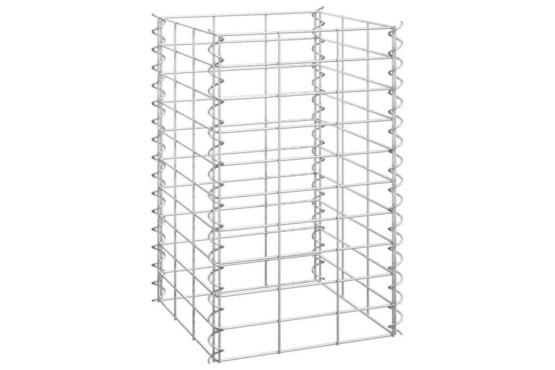 Gabioner 3 st 30x30x50 cm järn - Silver - Utemöbler - Övrigt utemöbler - Tillbehör - Staket & grindar
