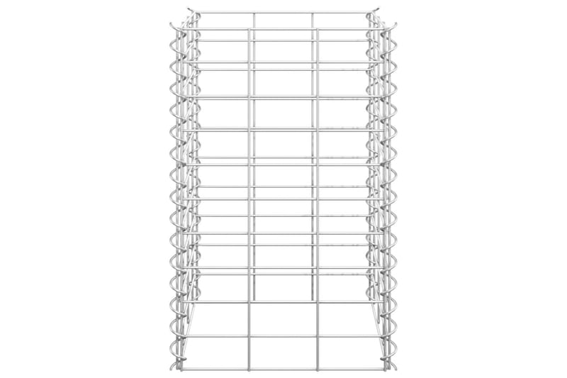 Gabioner 3 st 30x30x50 cm järn - Silver - Utemöbler - Övrigt utemöbler - Tillbehör - Staket & grindar