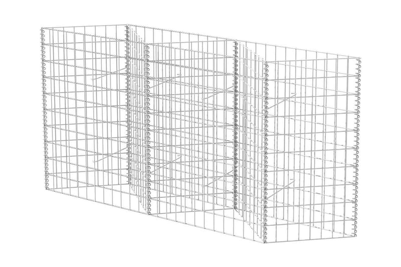 Gabionkorg galvaniserat stål 120x30x100 cm - Silver - Utemöbler - Övrigt utemöbler - Tillbehör - Staket & grindar