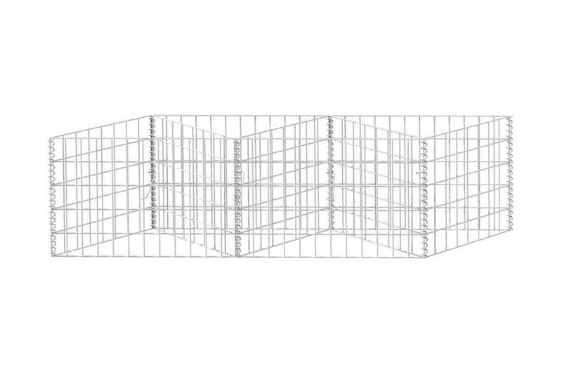 Gabionkorg galvaniserat stål 120x30x50 cm - Silver - Utemöbler - Övrigt utemöbler - Tillbehör - Staket & grindar