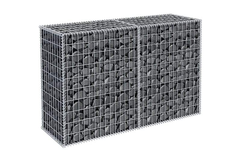 Gabionkorg galvaniserat stål 150x50x100 cm - Silver - Utemöbler - Övrigt utemöbler - Tillbehör - Staket & grindar