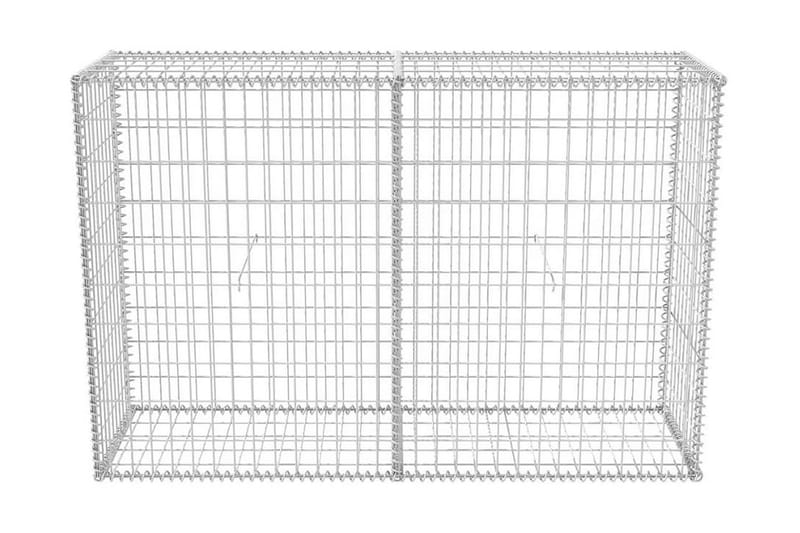 Gabionkorg galvaniserat stål 150x50x100 cm - Silver - Utemöbler - Övrigt utemöbler - Tillbehör - Staket & grindar