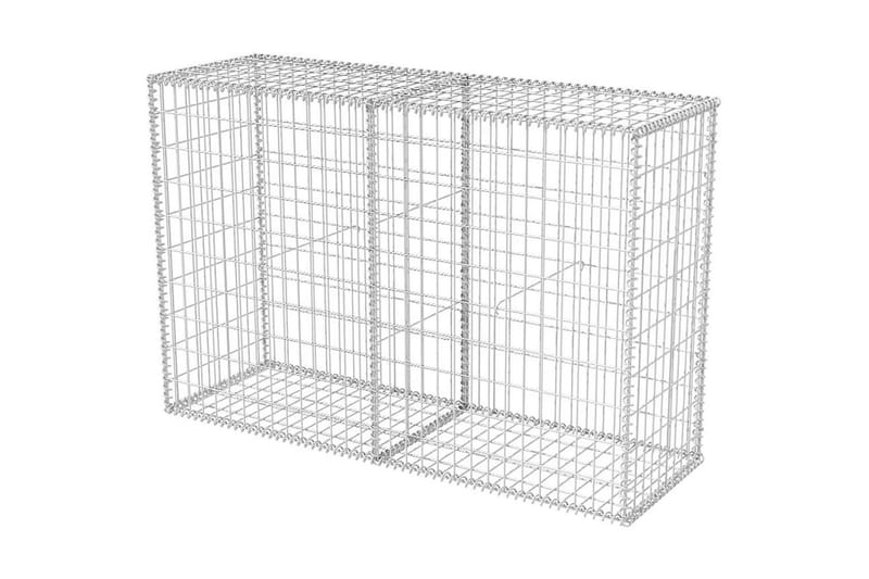 Gabionkorg galvaniserat stål 150x50x100 cm - Silver - Utemöbler - Övrigt utemöbler - Tillbehör - Staket & grindar