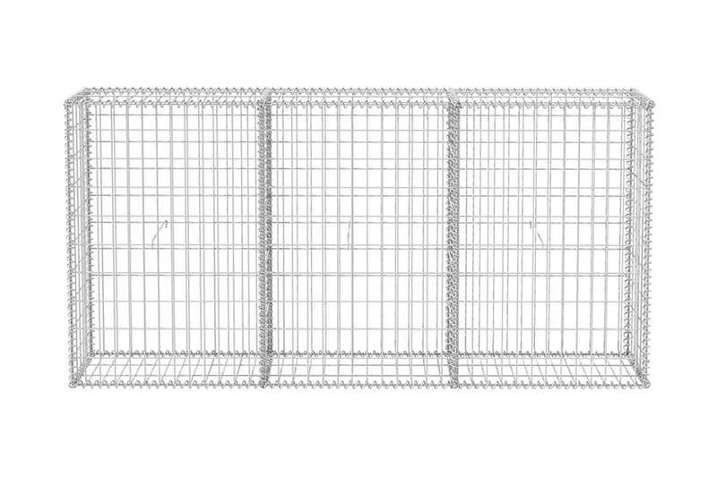 Gabionkorg galvaniserat stål 200x30x100 cm - Silver - Utemöbler - Övrigt utemöbler - Tillbehör - Staket & grindar