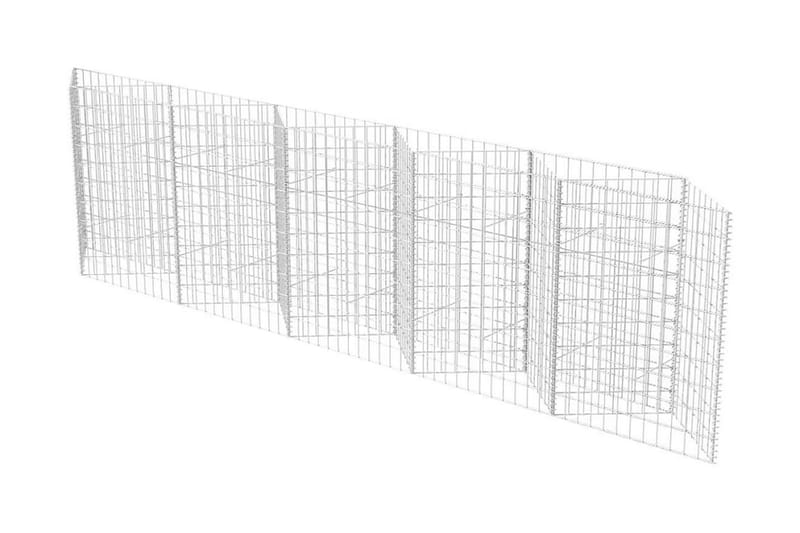 Gabionkorg galvaniserat stål 300x30x100 cm - Silver - Utemöbler - Övrigt utemöbler - Tillbehör - Staket & grindar