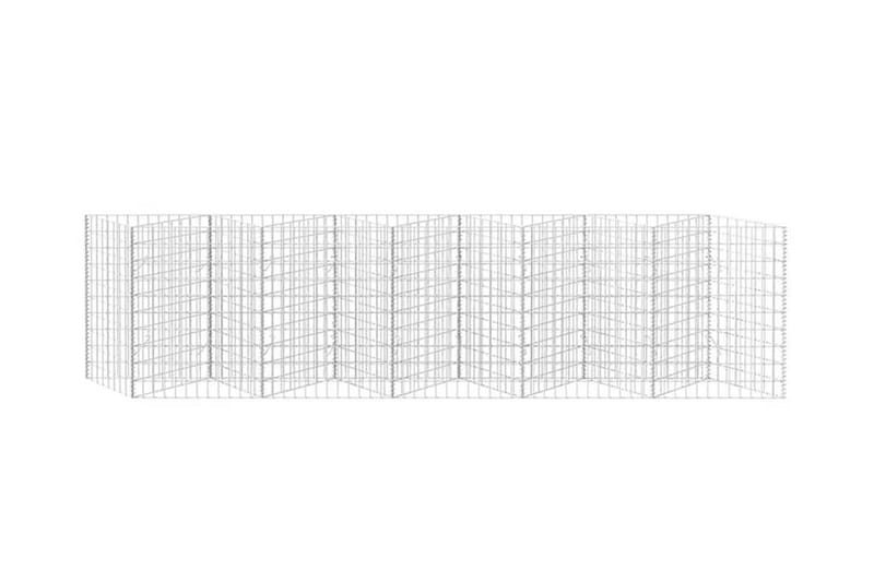 Gabionkorg galvaniserat stål 300x30x100 cm - Silver - Utemöbler - Övrigt utemöbler - Tillbehör - Staket & grindar