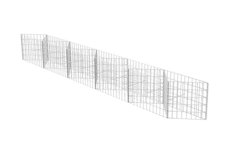 Gabionkorg galvaniserat stål 300x30x50 cm - Silver - Utemöbler - Övrigt utemöbler - Tillbehör - Staket & grindar