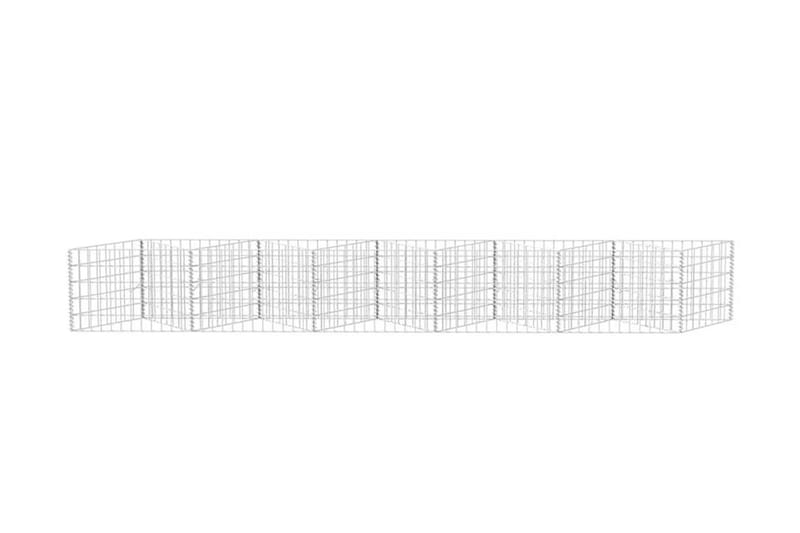 Gabionkorg galvaniserat stål 300x30x50 cm - Silver - Utemöbler - Övrigt utemöbler - Tillbehör - Staket & grindar