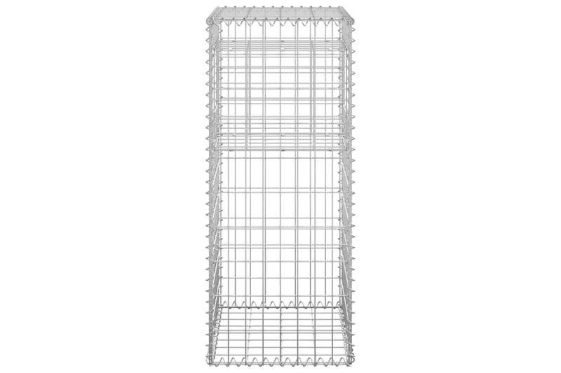 Gabionkorg stolpform 40x40x100 cm järn - Silver - Utemöbler - Övrigt utemöbler - Tillbehör - Staket & grindar