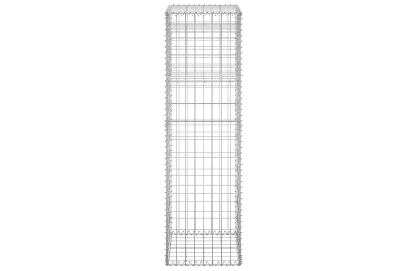 Gabionkorg stolpform 40x40x140 cm järn - Silver - Utemöbler - Övrigt utemöbler - Tillbehör - Staket & grindar