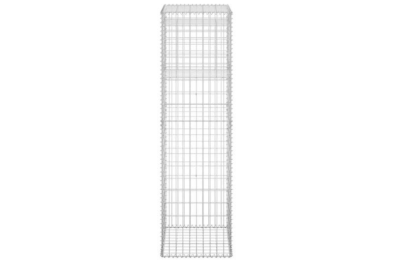 Gabionkorg stolpform 50x50x180 cm järn - Silver - Utemöbler - Övrigt utemöbler - Tillbehör - Staket & grindar