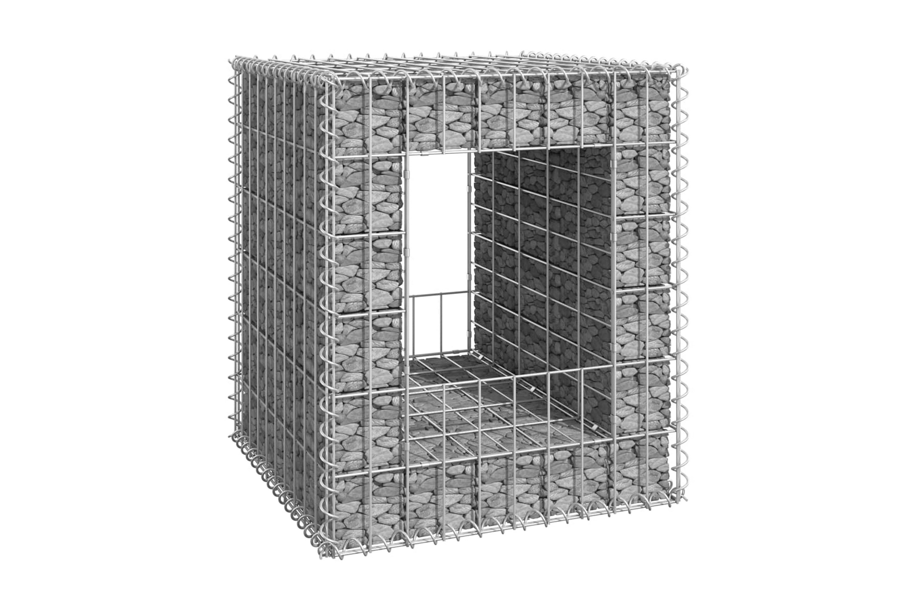 Gabionkorg stolpform 50x50x60 cm järn – Silver