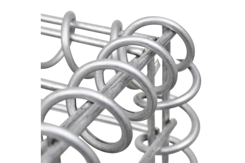 Gabionkorg U-formad galvaniserat stål 570x20x100 cm - Silver - Staket & grindar
