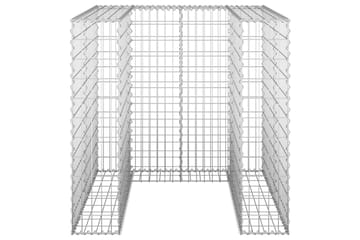 Gabionmur för soptunna galvaniserat stål 110x100x110 cm - Silver - Utemöbler - Övrigt utemöbler - Tillbehör - Staket & grindar