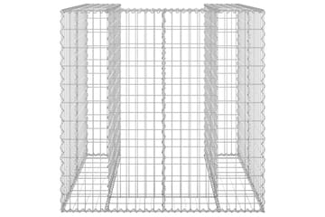Gabionmur för soptunna galvaniserat stål 110x100x110 cm - Silver - Utemöbler - Övrigt utemöbler - Tillbehör - Staket & grindar