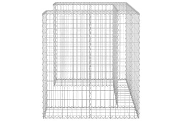 Gabionmur för soptunna galvaniserat stål 110x100x110 cm - Silver - Utemöbler - Övrigt utemöbler - Tillbehör - Staket & grindar