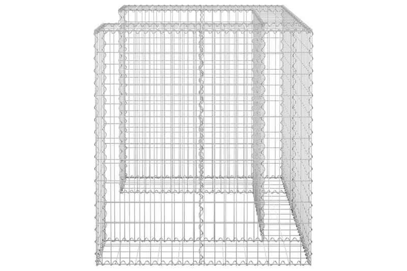 Gabionmur för soptunna galvaniserat stål 110x100x110 cm - Silver - Utemöbler - Övrigt utemöbler - Tillbehör - Staket & grindar