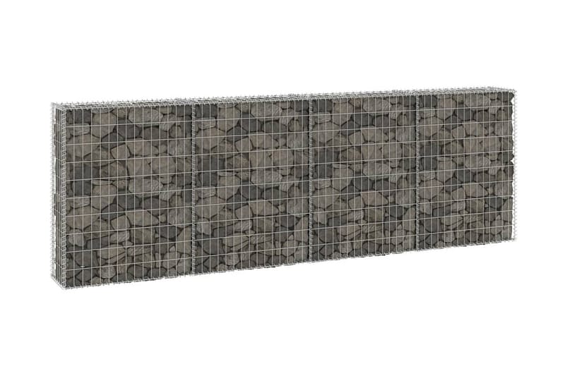 Gabionmur galvaniserat stål 300x30x100 cm - Silver - Utemöbler - Övrigt utemöbler - Tillbehör - Staket & grindar