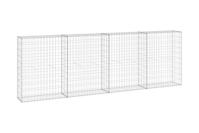 Gabionmur galvaniserat stål 300x30x100 cm - Silver - Utemöbler - Övrigt utemöbler - Tillbehör - Staket & grindar