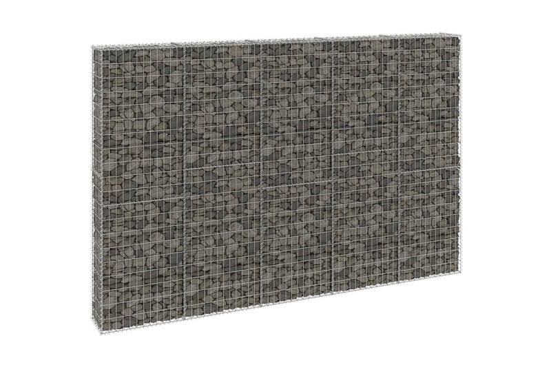 Gabionmur galvaniserat stål 300x30x200 cm - Silver - Utemöbler - Övrigt utemöbler - Tillbehör - Staket & grindar