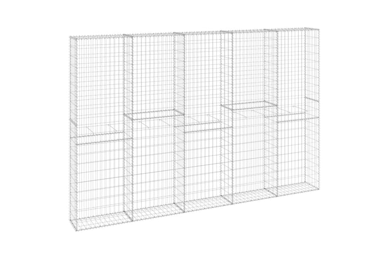 Gabionmur galvaniserat stål 300x30x200 cm - Silver - Utemöbler - Övrigt utemöbler - Tillbehör - Staket & grindar
