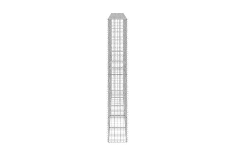Gabionmur galvaniserat stål 300x30x200 cm - Silver - Staket & grindar