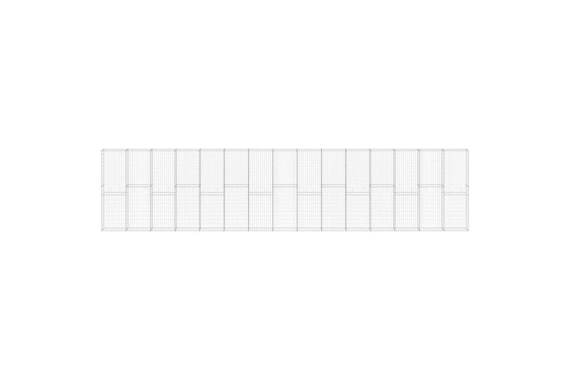 Gabionmur galvaniserat stål 900x30x200 cm - Silver - Utemöbler - Övrigt utemöbler - Tillbehör - Staket & grindar