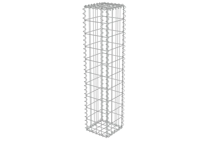 Gabionmur i galvaniserat stål 20x20x100 cm - Silver - Utemöbler - Övrigt utemöbler - Tillbehör - Staket & grindar
