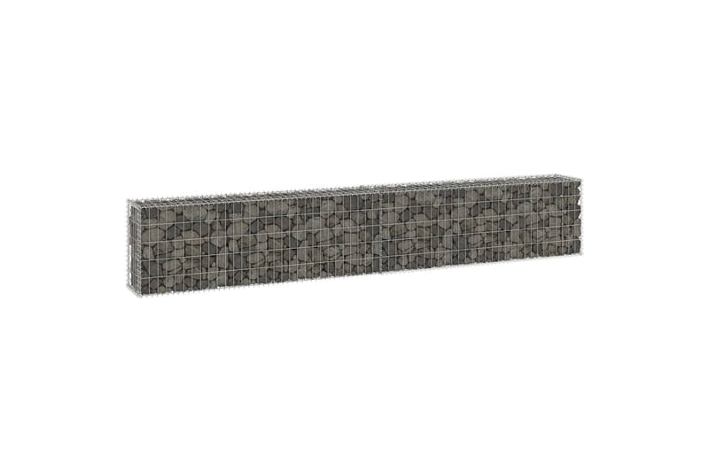 Gabionmur i galvaniserat stål 300x30x50 cm - Silver - Utemöbler - Övrigt utemöbler - Tillbehör - Staket & grindar