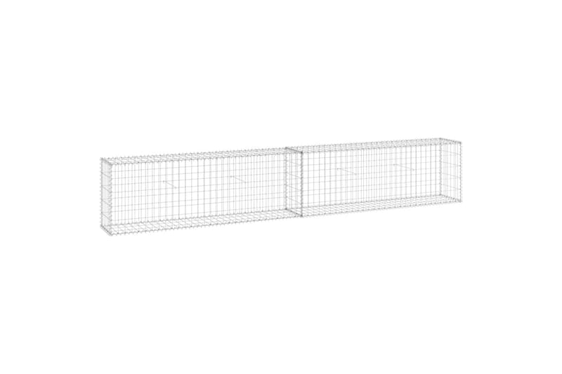 Gabionmur i galvaniserat stål 300x30x50 cm - Silver - Utemöbler - Övrigt utemöbler - Tillbehör - Staket & grindar