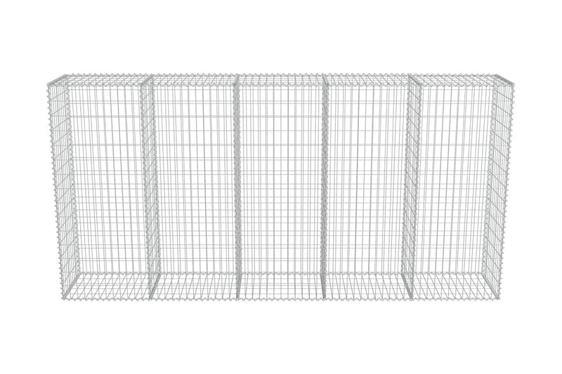 Gabionmur i galvaniserat stål 300x50x150 cm - Silver - Utemöbler - Övrigt utemöbler - Tillbehör - Staket & grindar