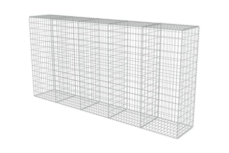 Gabionmur i galvaniserat stål 300x50x150 cm - Silver - Utemöbler - Övrigt utemöbler - Tillbehör - Staket & grindar